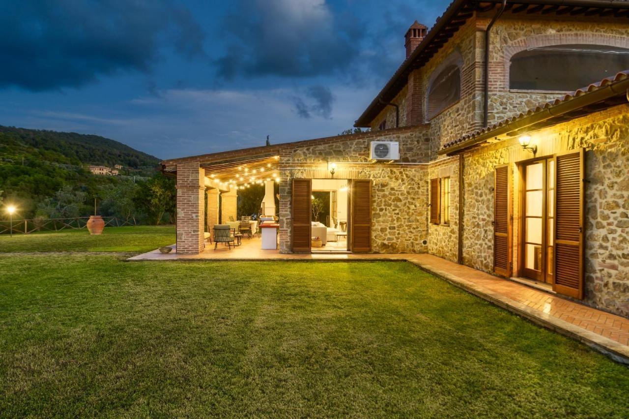 Casa Ora D'Oro - Panoramic Views / Pool / Private Garden Villa Trequanda Eksteriør billede